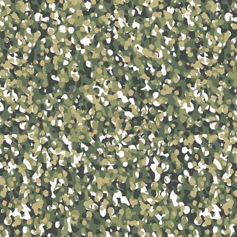 Tissu Coton imprimé Arty Taches colorées vertes sur fond Blanc