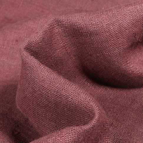 Tissu Lin lavé d'ameublement Marron chocolat