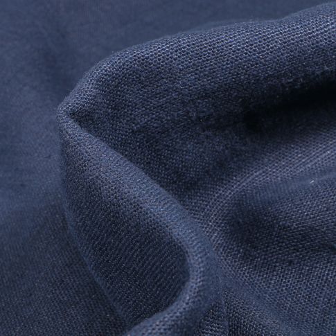 Tissu Lin lavé d'ameublement Bleu marine