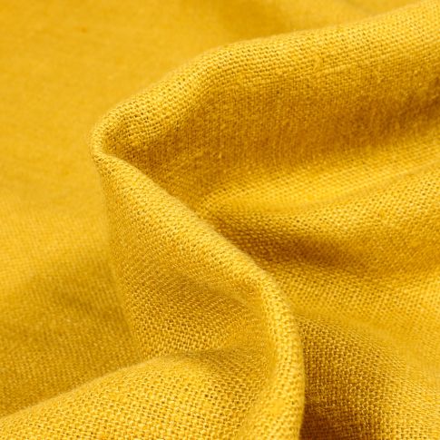 Tissu Lin lavé d'ameublement Ocre