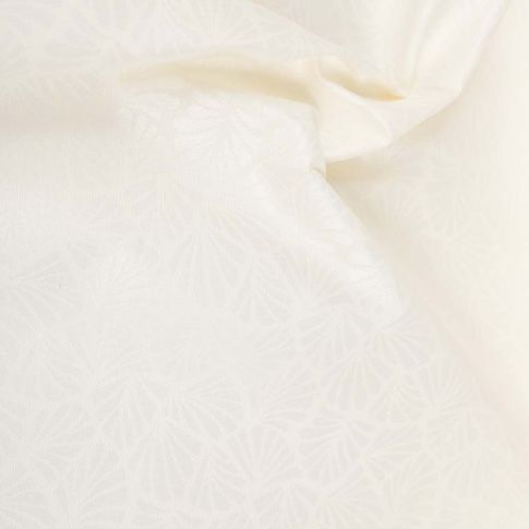 Tissu Jacquard Polycoton enduit Dinard sur fond Blanc