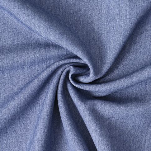 Tissu Gabardine de Viscose extensible Noelia uni Bleu jean