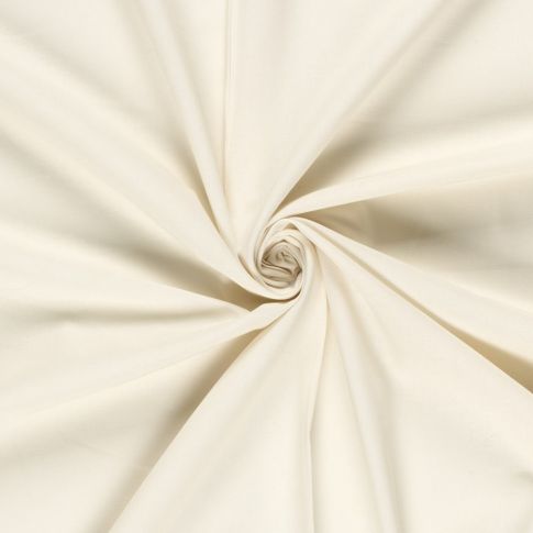 Tissu 100%  coton uni Matera Blanc cassé