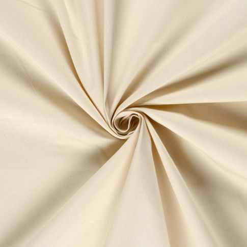 Tissu de coton sergé uni Blanc cassé