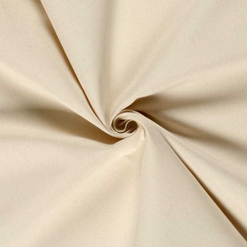 Tissu Toile coton canvas Aria sur fond Blanc cassé