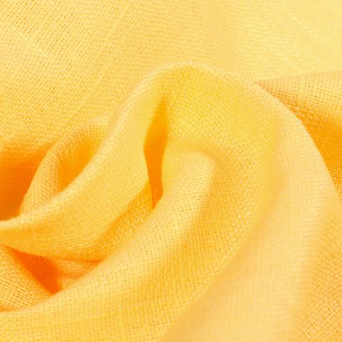 Tissu Lin uni Jaune pastel