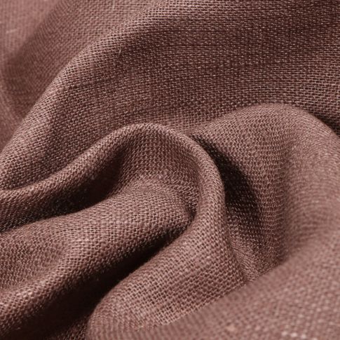 Tissu Lin uni Cacao