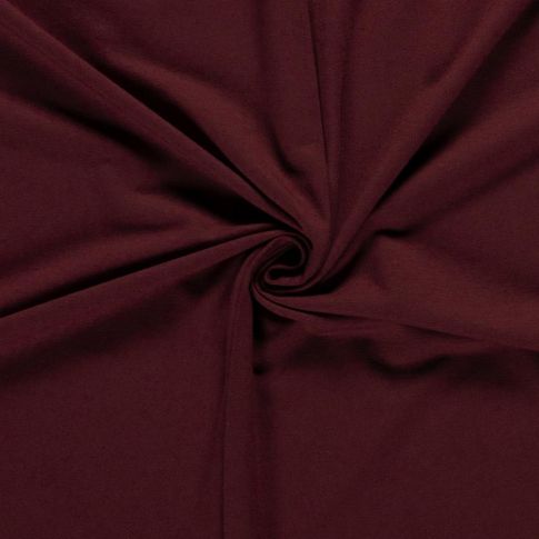 Tissu Sweat léger Soline uni Bordeaux