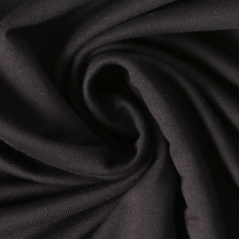 Tissu Sweat léger Soline uni Noir