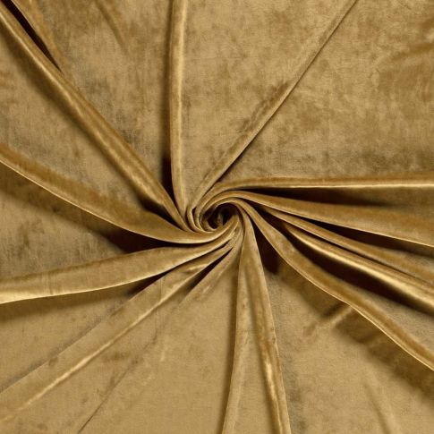 Tissu Velours d'ameublement extensible Alcéa uni Ocre