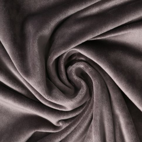 Tissu Velours d'ameublement extensible Alcéa uni Gris
