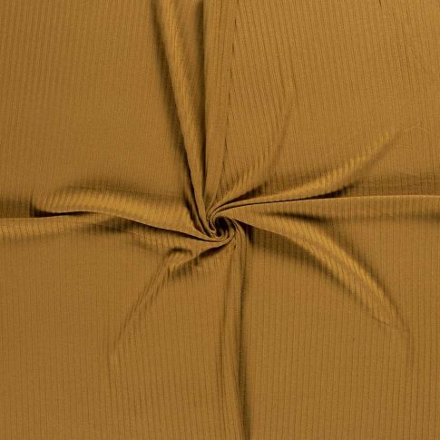 Tissu Jersey Viscose côtelé lourd Oréa uni Ocre