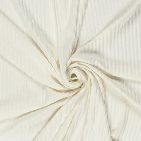 Tissu Jersey Viscose côtelé lourd Oréa uni Blanc