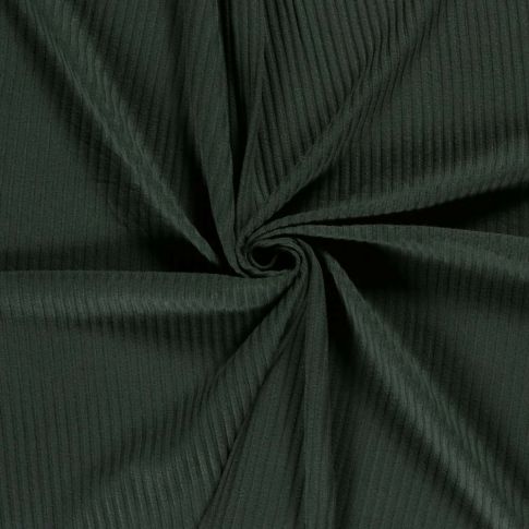 Tissu Jersey Viscose côtelé lourd Oréa uni Vert foncé