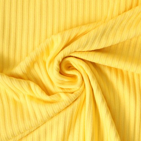 Tissu Jersey Viscose côtelé lourd Oréa uni Jaune