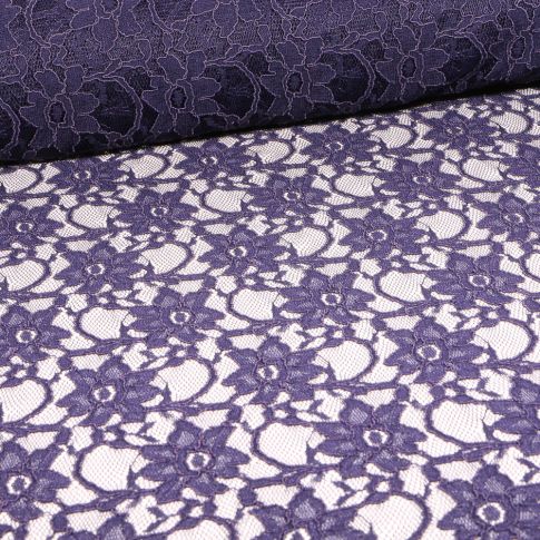 Tissu Dentelle Line sur fond Violet