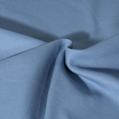 Tissu Toile Coton Canvas uni Mateo Bleu