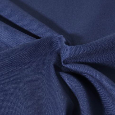 Tissu Toile Coton Canvas uni Mateo Bleu indigo
