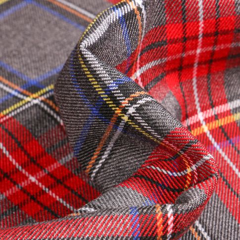 Tissu Tartan Ecossais  Sullivan sur fond Gris clair
