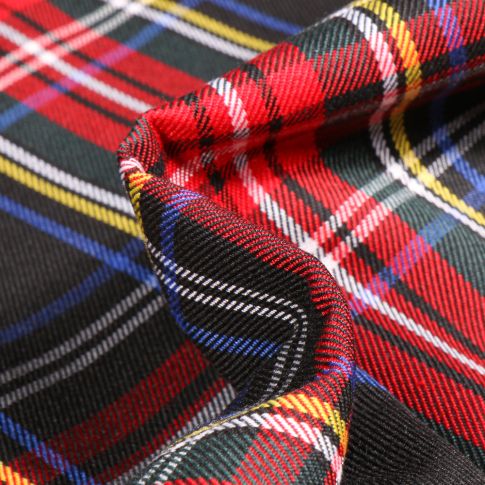 Tissu Tartan Ecossais  Sullivan sur fond Noir