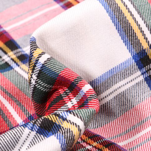 Tissu Tartan Ecossais  Georges sur fond Blanc