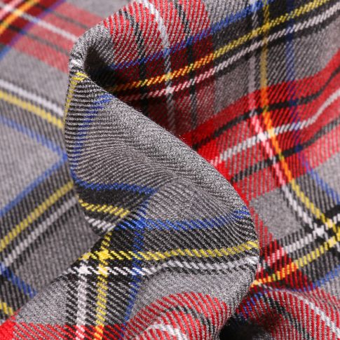 Tissu Tartan Ecossais  Georges sur fond Gris clair