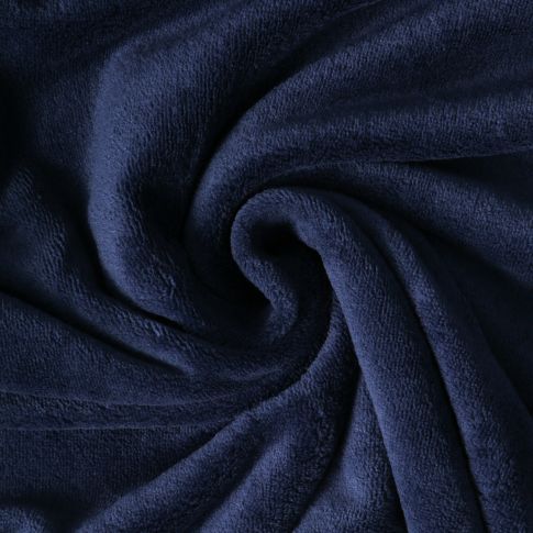 Tissu Doudou Nuvola uni Bleu marine