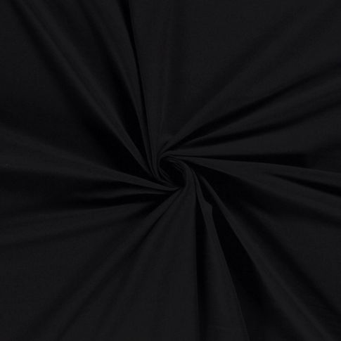Tissu Jersey de coton uni Jane Noir
