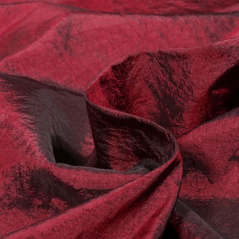 Tissu Taffetas d'habillement Froissé Prune