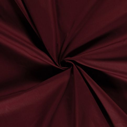 Tissu popeline de coton unie Lucca Bordeaux