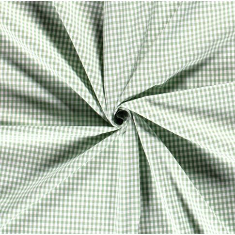 Tissu Vichy Petits carreaux 5 mm Vert pâle
