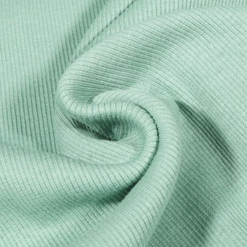 Tissu Bord côte uni Vert menthe clair