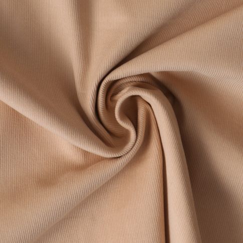 Tissu Velours milleraies Iséa uni Beige sable