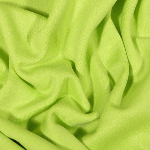 Coupon Tissu Jersey Milano uni Vert anis - Coupon de 20 cm