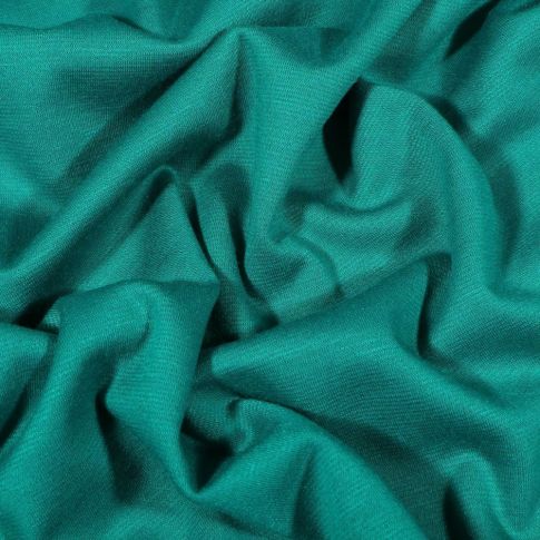 Coupon Tissu Jersey Milano uni Vert canard - Coupon de 10 cm
