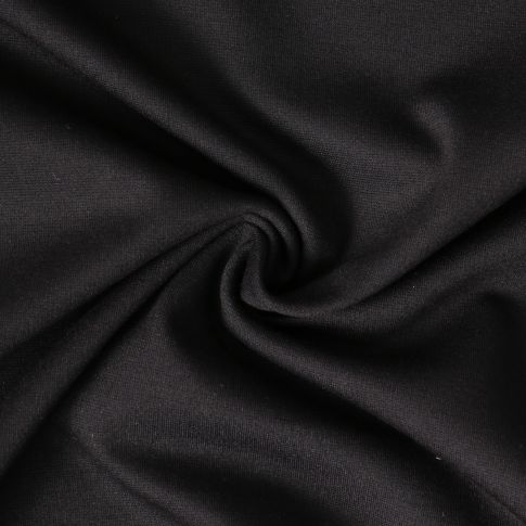 Tissu Jersey Viscose épais Romana uni Noir