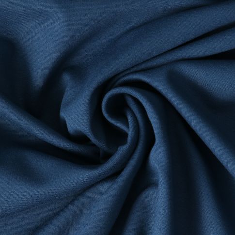 Tissu Jersey Viscose épais Romana uni Bleu canard