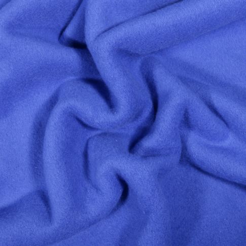 Tissu Polaire Coton uni Bleu roi