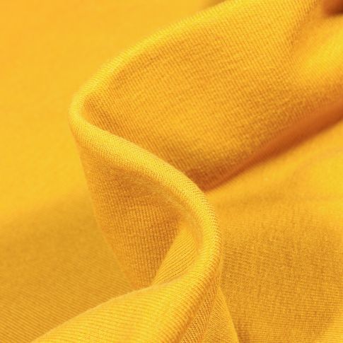 Tissu Jersey coton Bio Uni envers bouclettes Jaune