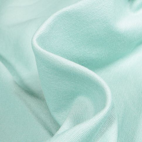 Tissu Jersey Coton Bio Uni envers bouclettes Vert menthe