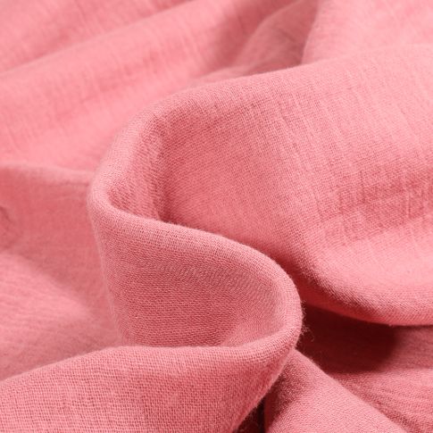 Tissu Double gaze uni Bio Rose poudré