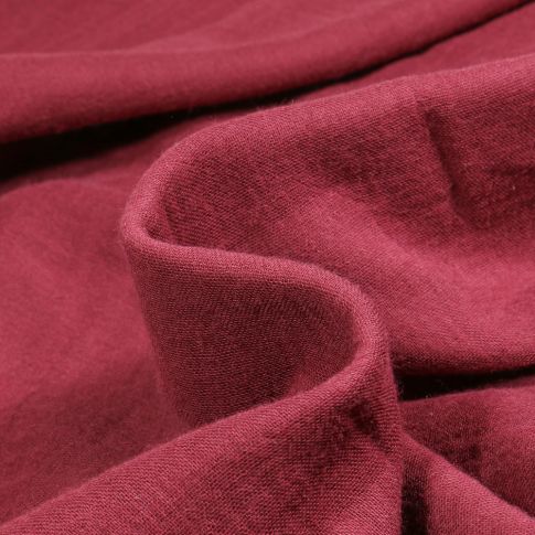 Tissu Double gaze uni Bio Bordeaux