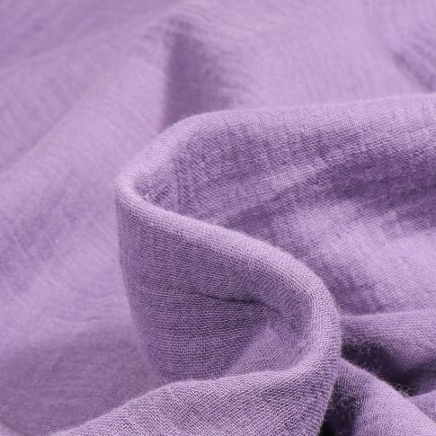 Tissu Double gaze uni Bio Lilas