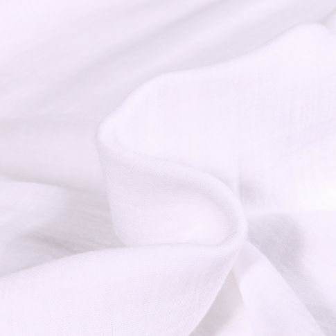 Tissu Double gaze uni Bio Blanc