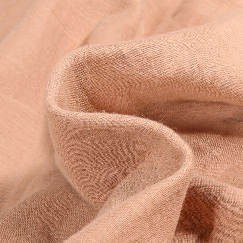 Tissu Double gaze uni Bio Cassonade