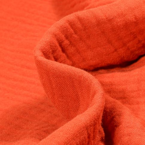 Tissu Triple gaze de coton Orange