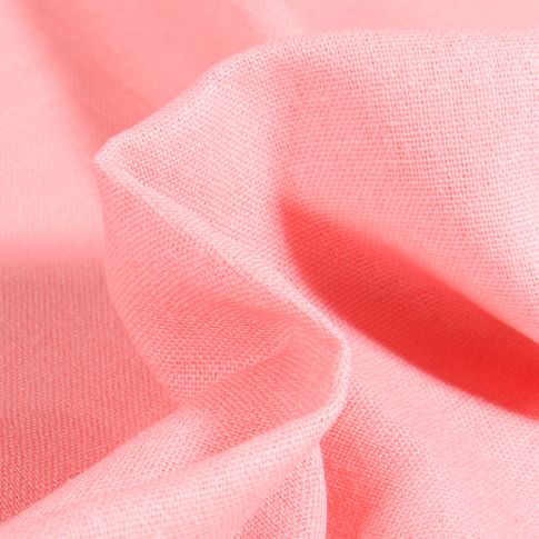 Tissu Viscose Lin uni Rose bébé