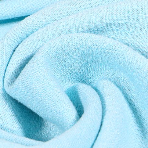Tissu Viscose Lin lavé uni Bleu