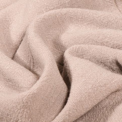 Tissu Viscose Lin lavé uni Beige sable