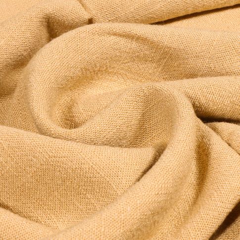 Tissu Viscose Lin lavé uni Jaune pastel